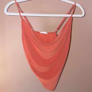 Orange scoop neck tank, barely worn,
